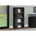 Daphnes Dinnette 48 in. Adjustable Shelves Bookcase - Black & Grey DA3070089